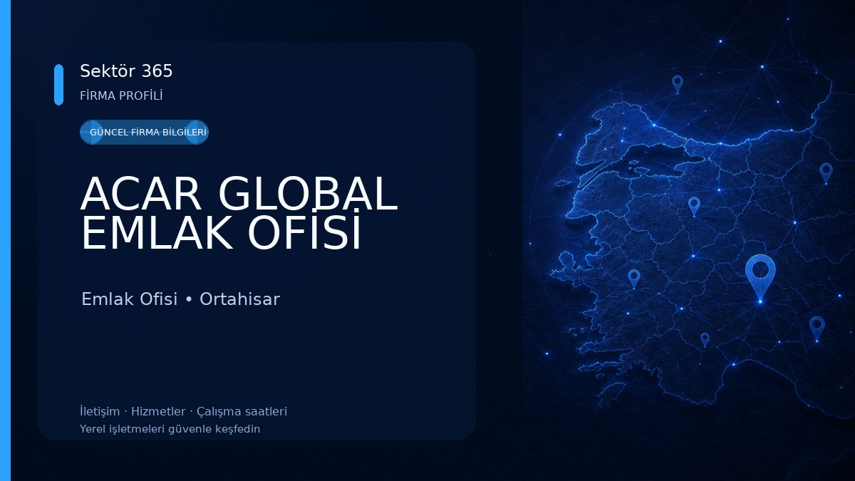ACAR GLOBAL EMLAK OFİSİ Emlak Ofisi