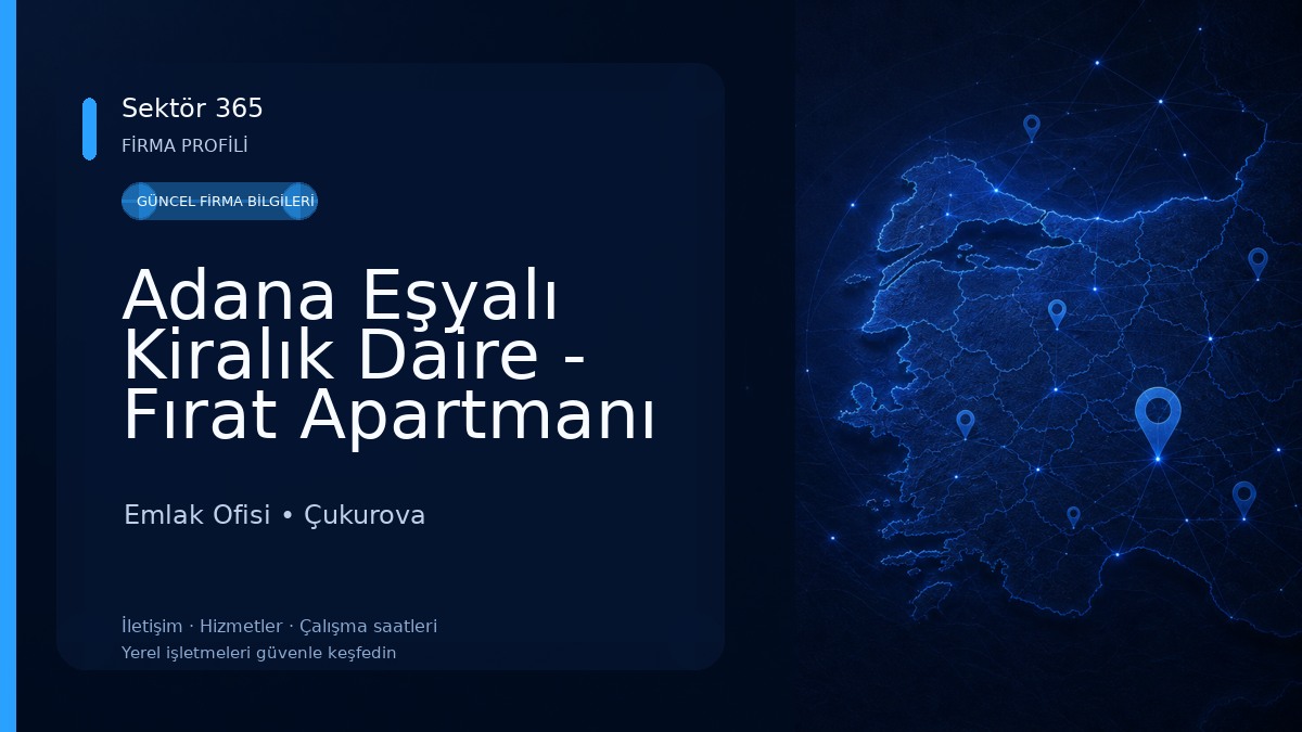 Adana Eşyalı Kiralık Daire - Fırat Apartmanı