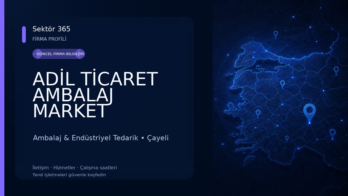 ADİL TİCARET AMBALAJ MARKET Ambalaj & Endüstriyel Tedarik
