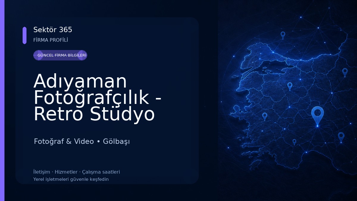 Adıyaman Fotoğrafçılık - Retro Stüdyo 