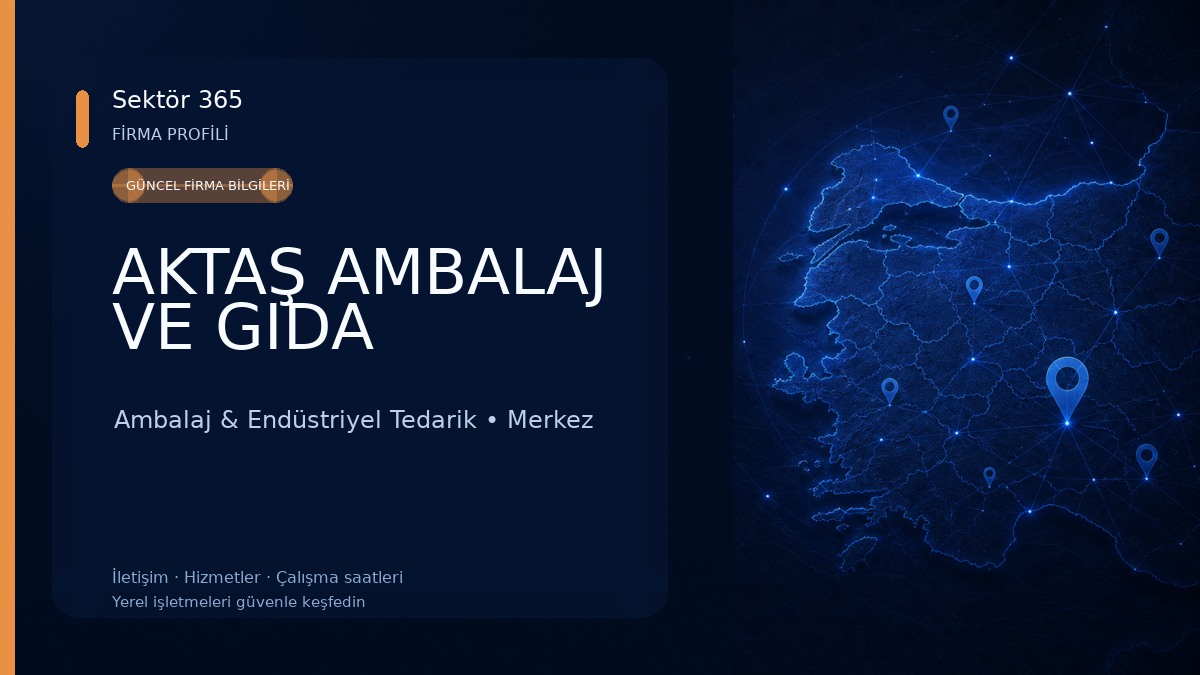 AKTAŞ AMBALAJ VE GIDA Ambalaj & Endüstriyel Tedarik