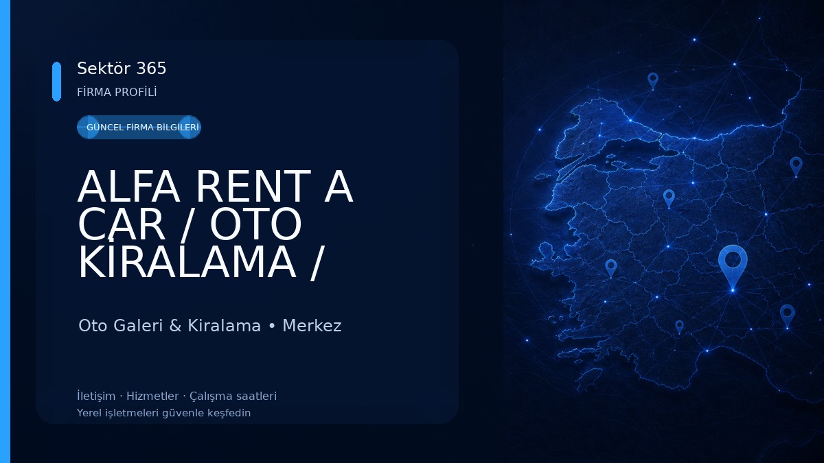 ALFA RENT A CAR / OTO KİRALAMA / KIRIKKALE 