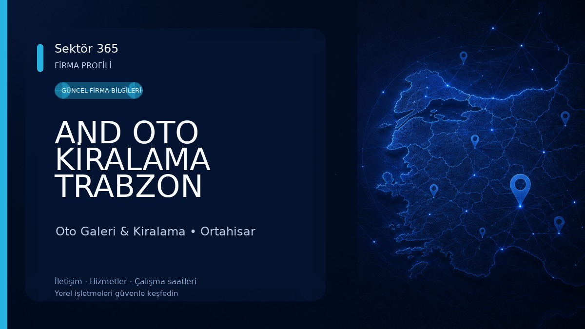 AND OTO KİRALAMA TRABZON Oto Galeri & Kiralama