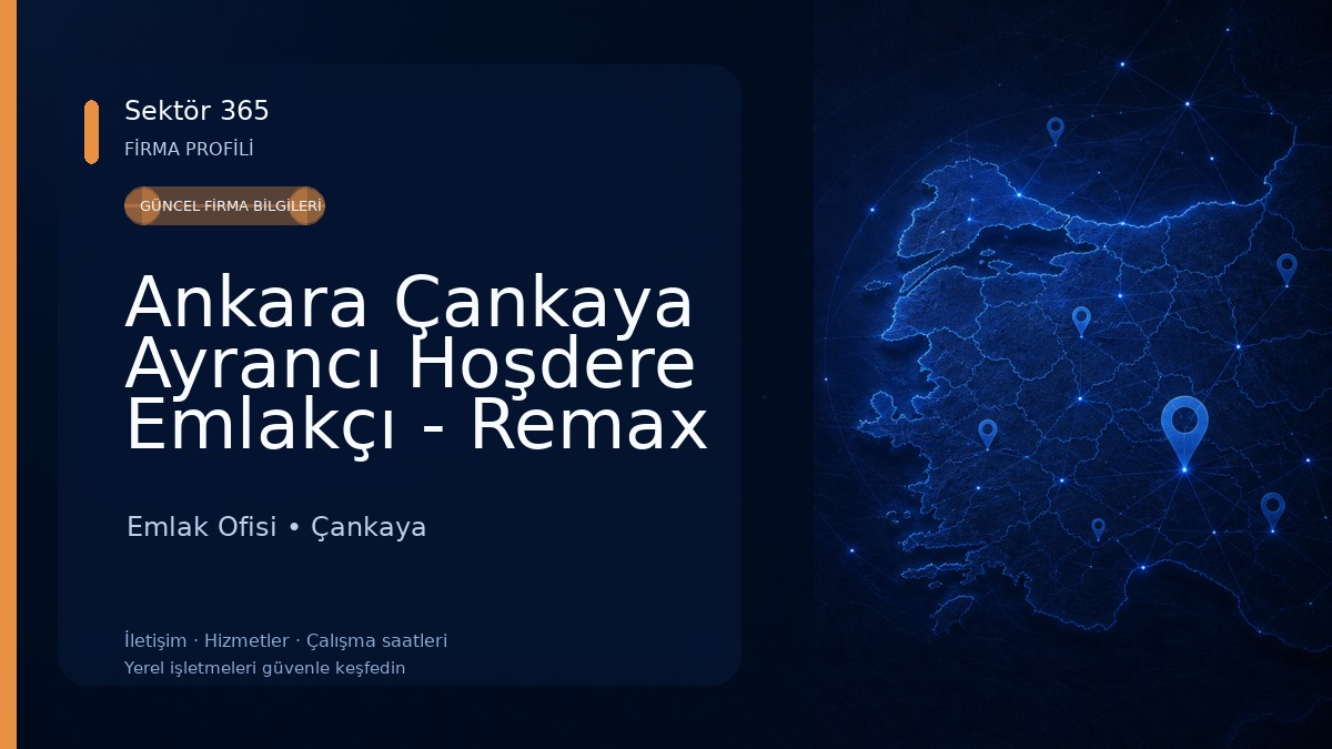 Ankara Çankaya Ayrancı Hoşdere Emlakçı - Remax Gayrimenkul Danışmanı - Ev Sat - Ev Kirala - Zilan Maskan