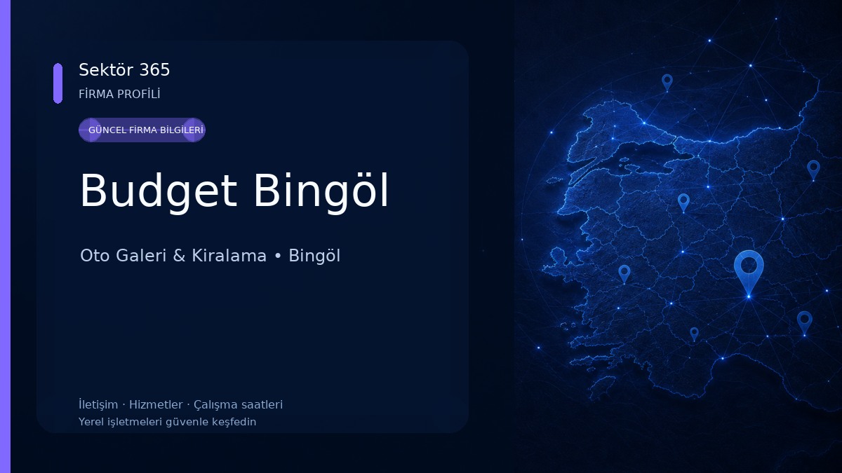 Budget Bingöl Oto Galeri & Kiralama