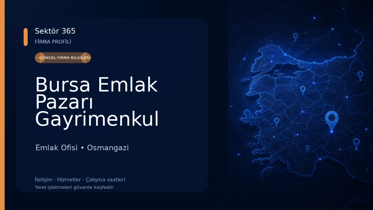 Bursa Emlak Pazarı Gayrimenkul Danışmanlığı Emlak Ofisi