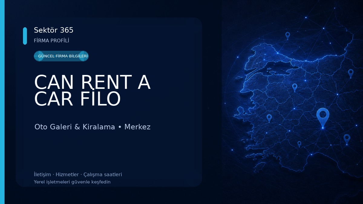CAN RENT A CAR FİLO Oto Galeri & Kiralama