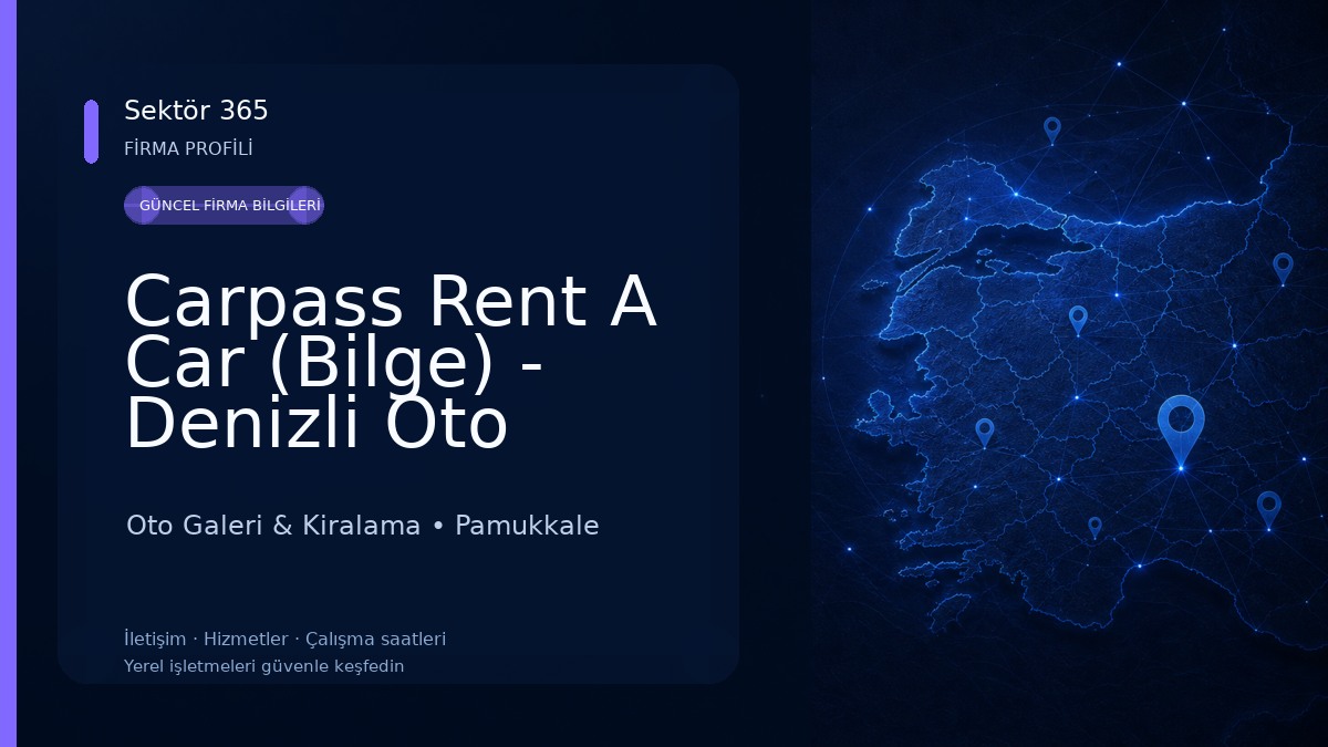 Carpass Rent A Car (Bilge) - Denizli Oto Kiralama Hizmetleri