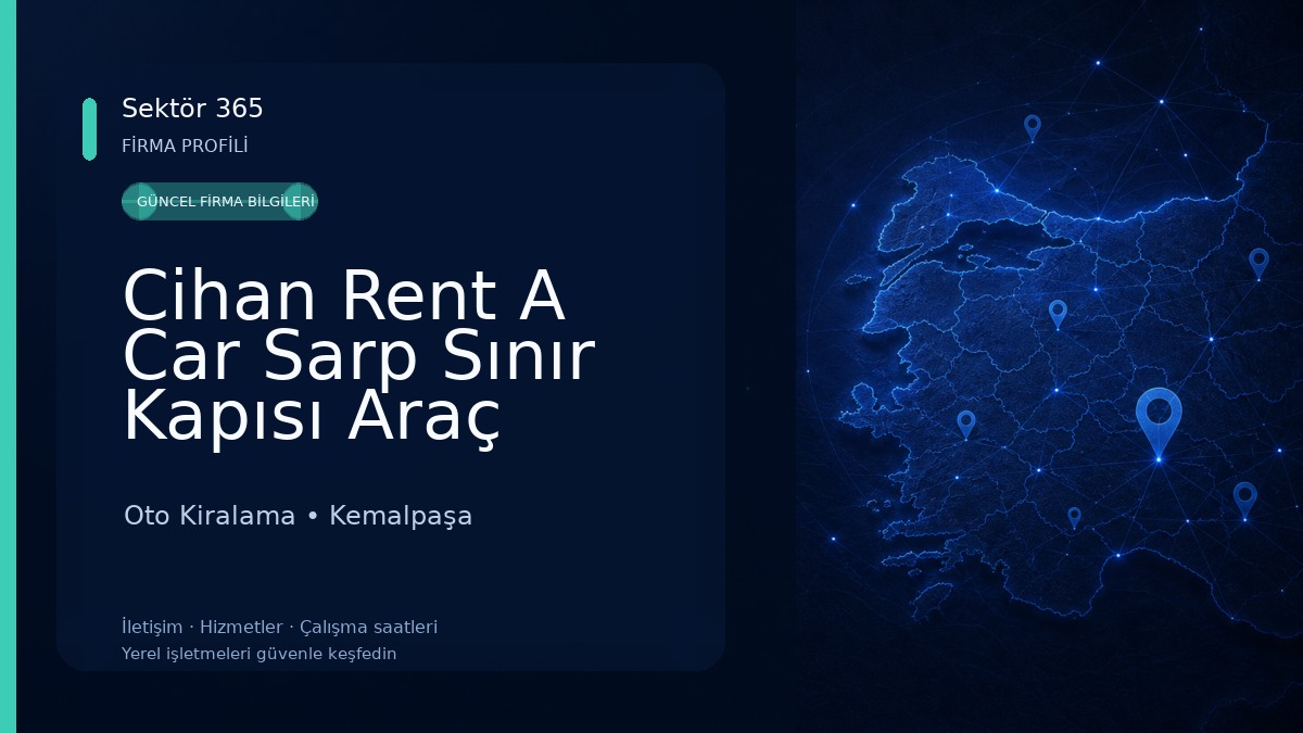 Cihan Rent A Car Sarp Sınır Kapısı Araç Kiralama Oto Kiralama