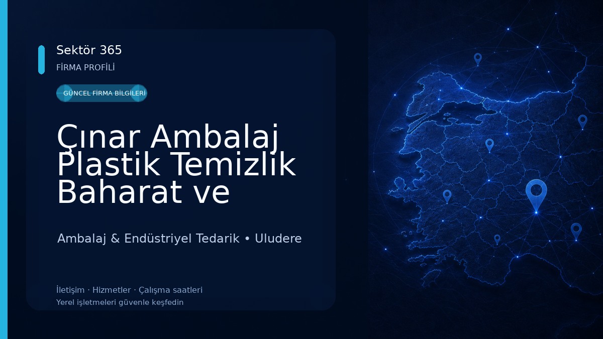 Çınar Ambalaj Plastik Temizlik Baharat ve Kağıt Ürünleri