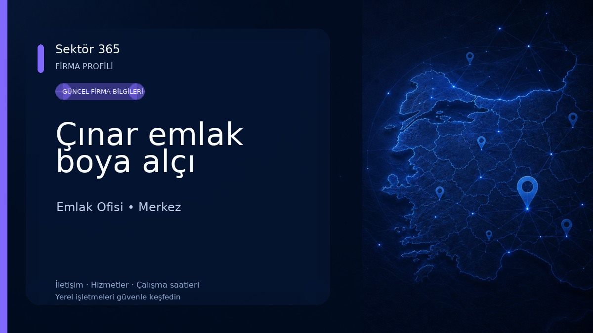 Çınar emlak boya alçı Emlak Ofisi