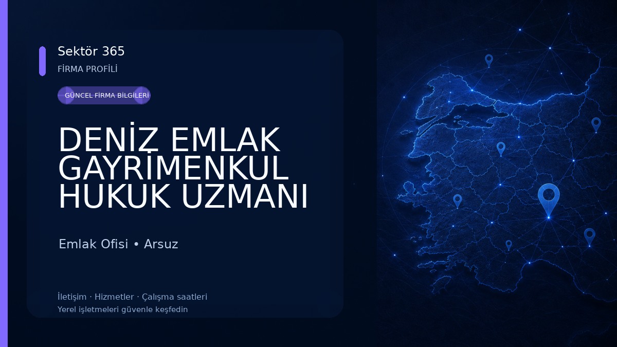 DENİZ EMLAK GAYRİMENKUL HUKUK UZMANI