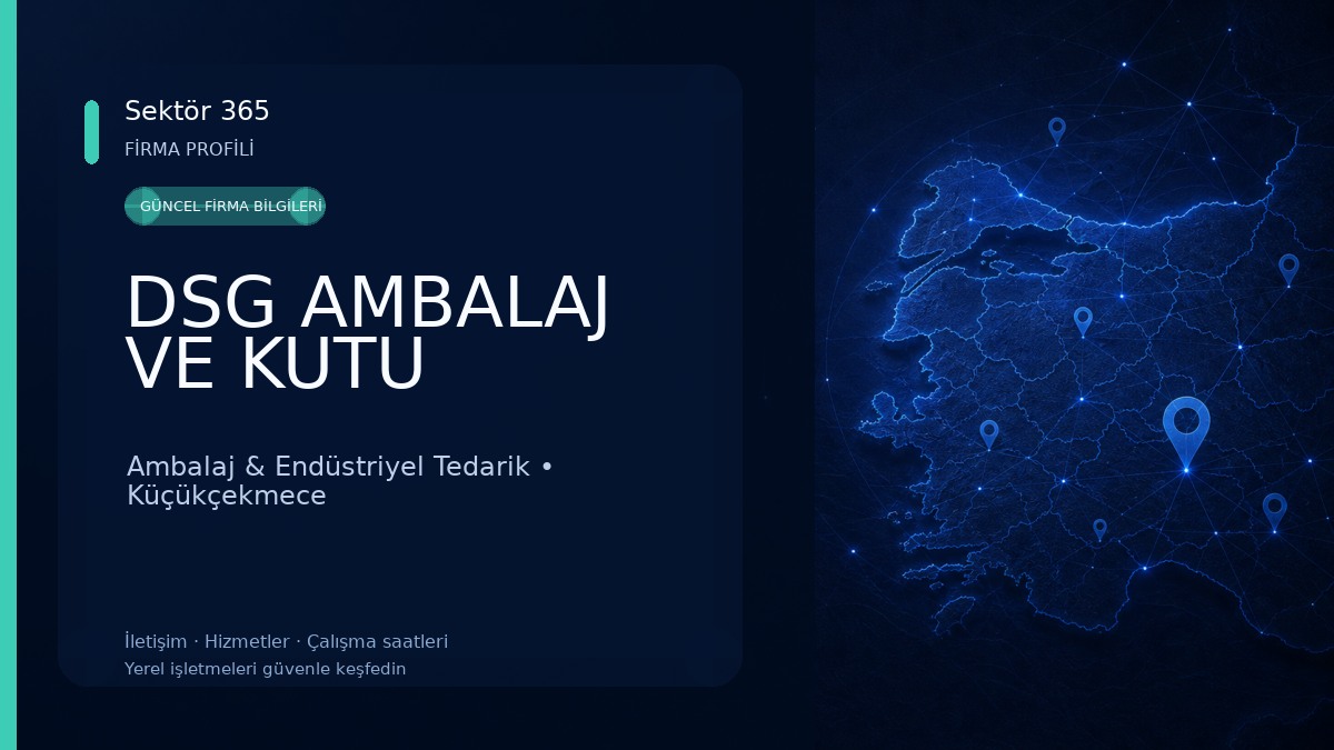 DSG AMBALAJ VE KUTU Ambalaj & Endüstriyel Tedarik