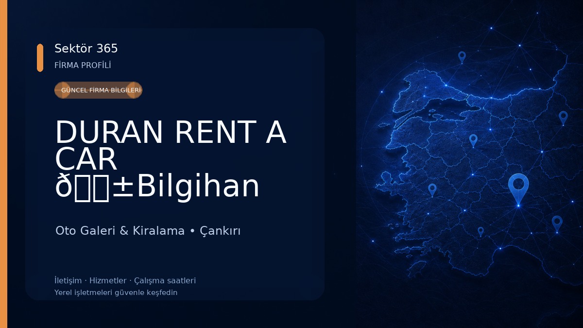 DURAN RENT A CAR 📱Bilgihan