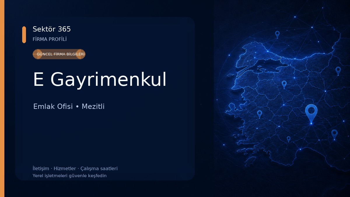 E Gayrimenkul Emlak Ofisi