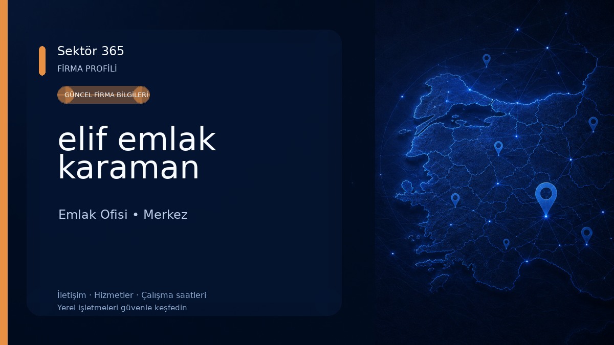 elif emlak karaman Emlak Ofisi