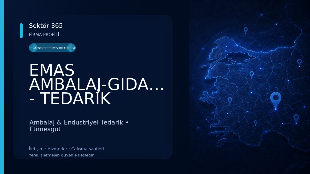 EMAS AMBALAJ-GIDA-TEMİZLİK - TEDARİK Ambalaj & Endüstriyel Tedarik