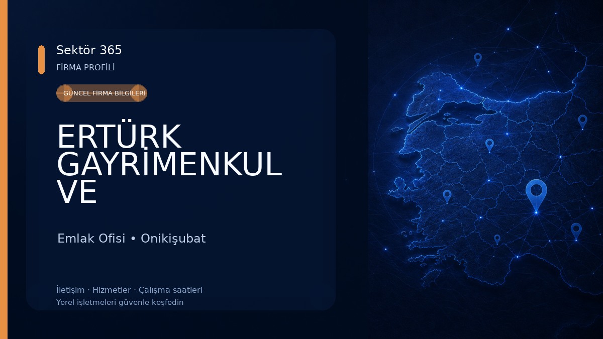 ERTÜRK GAYRİMENKUL VE DANIŞMANLIK Emlak Ofisi