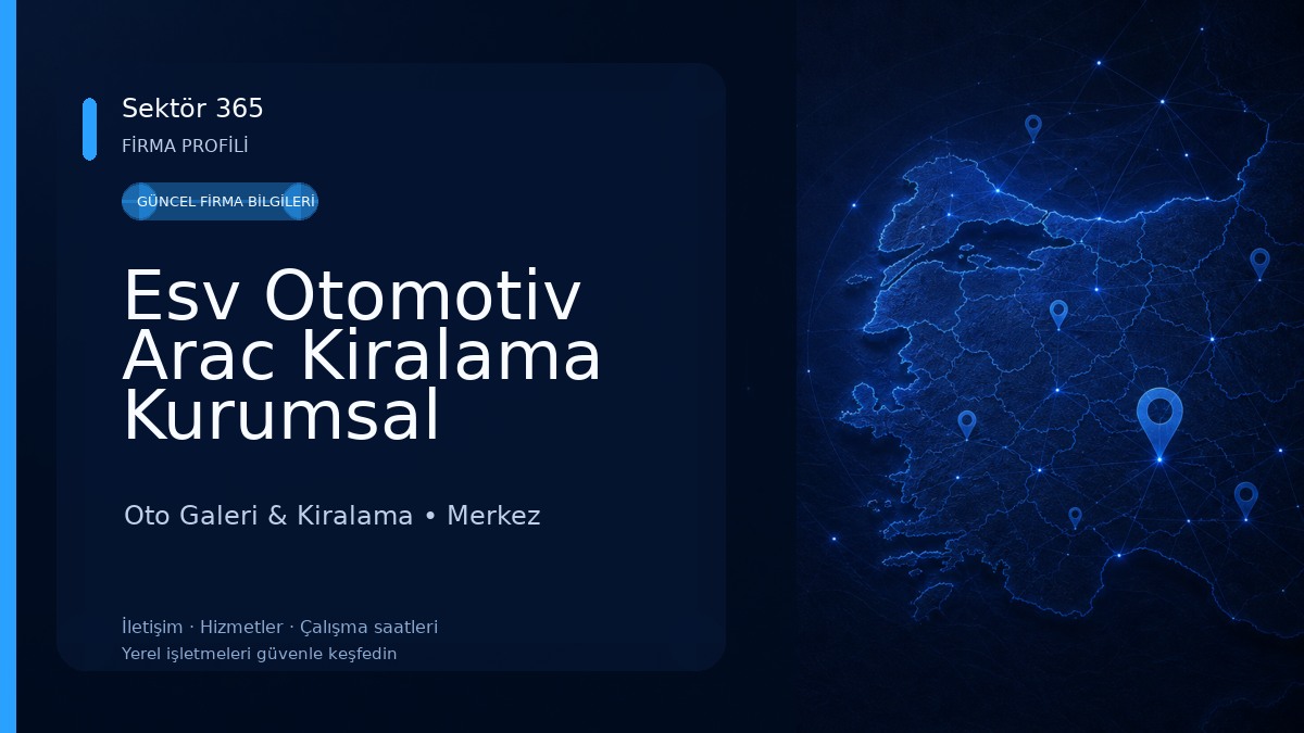 Esv Otomotiv Arac Kiralama Kurumsal 