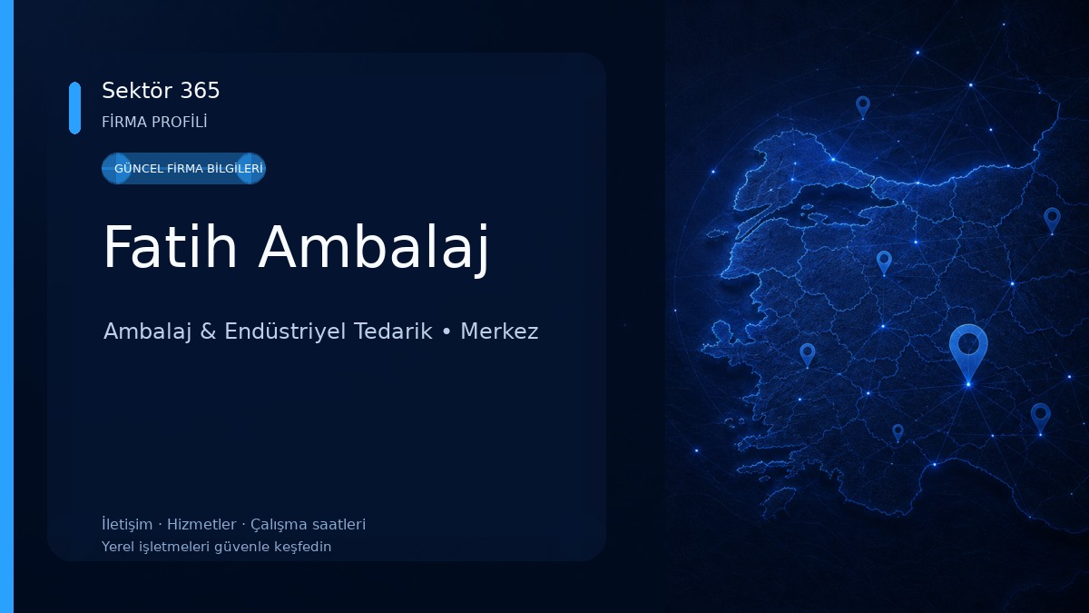 Fatih Ambalaj Ambalaj & Endüstriyel Tedarik