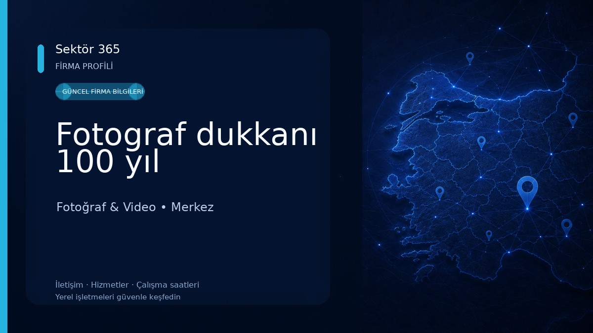 Fotograf dukkanı 100 yıl Fotoğraf & Video