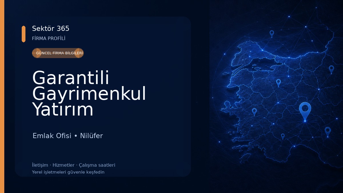 Garantili Gayrimenkul Yatırım Değerlendirme Danışmanlık Emlak Ofisi