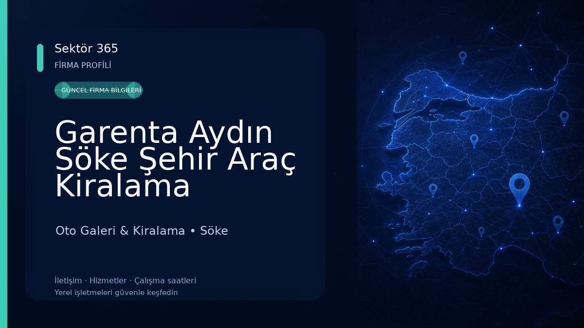 Garenta Aydın Söke Şehir Araç Kiralama Oto Galeri & Kiralama