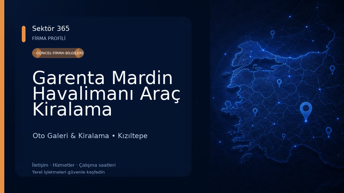 Garenta Mardin Havalimanı Araç Kiralama