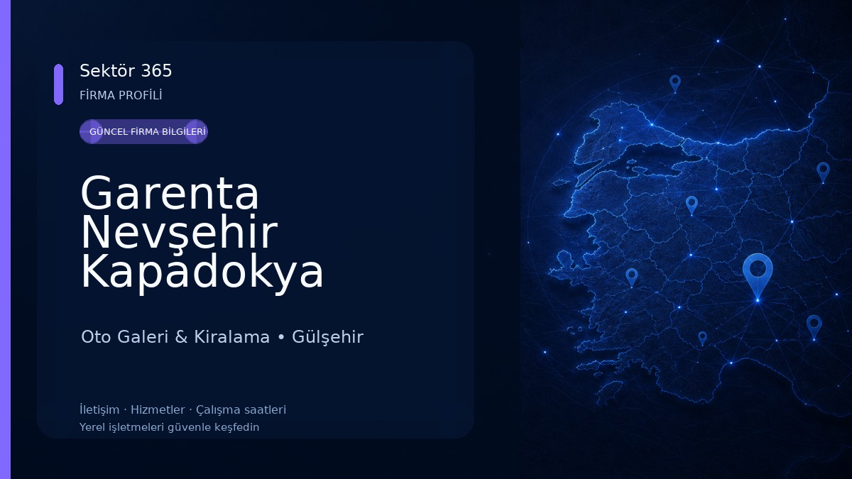 Garenta Nevşehir Kapadokya Havalimanı Araç Kiralama Oto Galeri & Kiralama