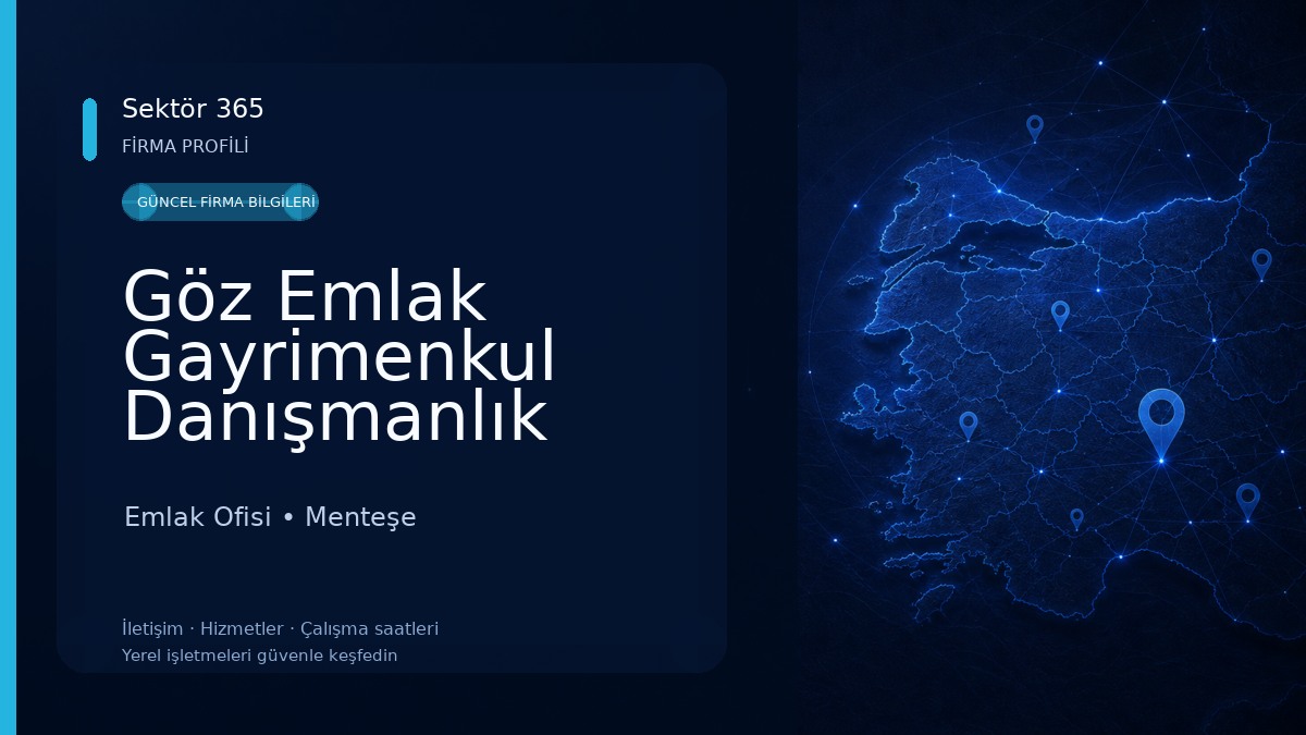 Göz Emlak Gayrimenkul Danışmanlık Otomotiv Sanayi ve Ticaret Lİmited Şirketi Emlak Ofisi