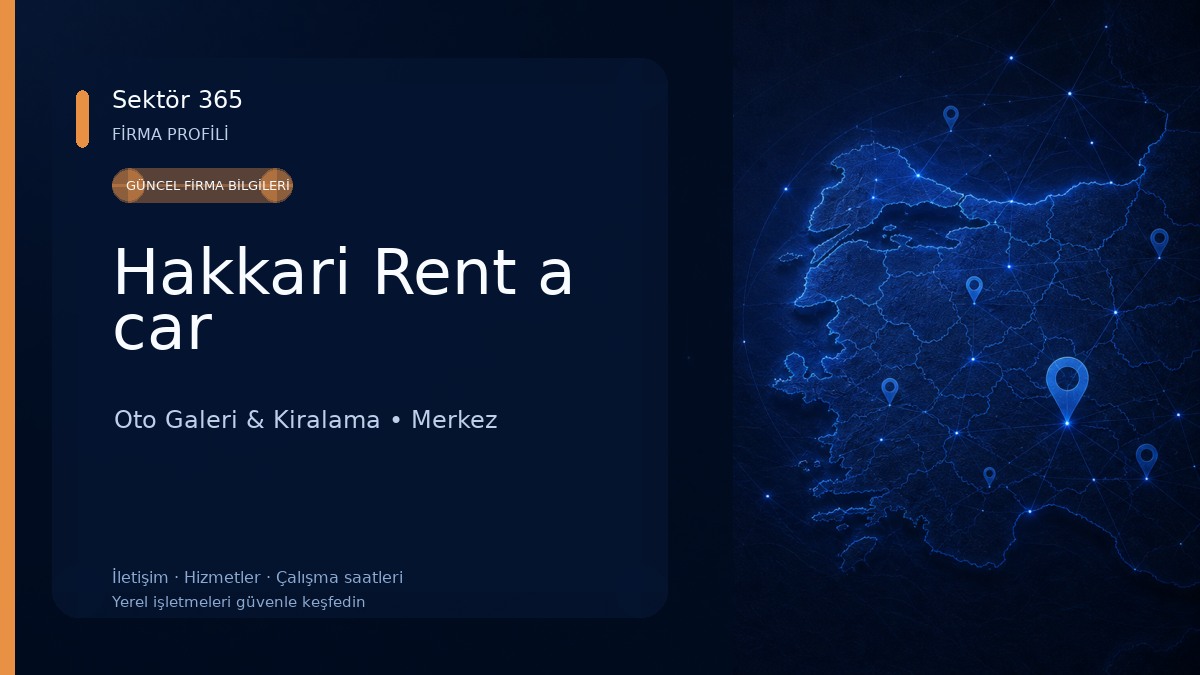Hakkari Rent a car Oto Galeri & Kiralama