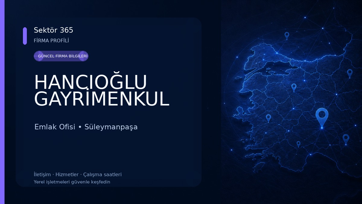 HANCIOĞLU GAYRİMENKUL Emlak Ofisi
