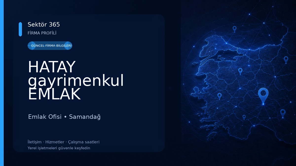 HATAY gayrimenkul EMLAK Emlak Ofisi