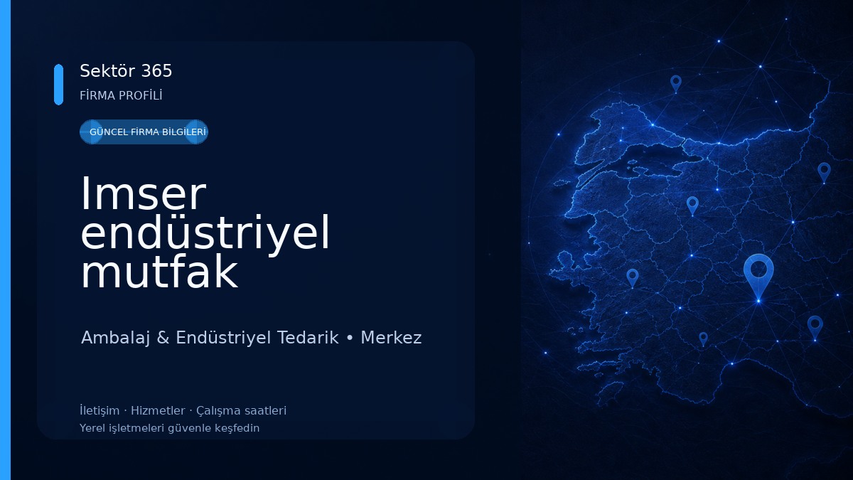 Imser endüstriyel mutfak ekipmanları 