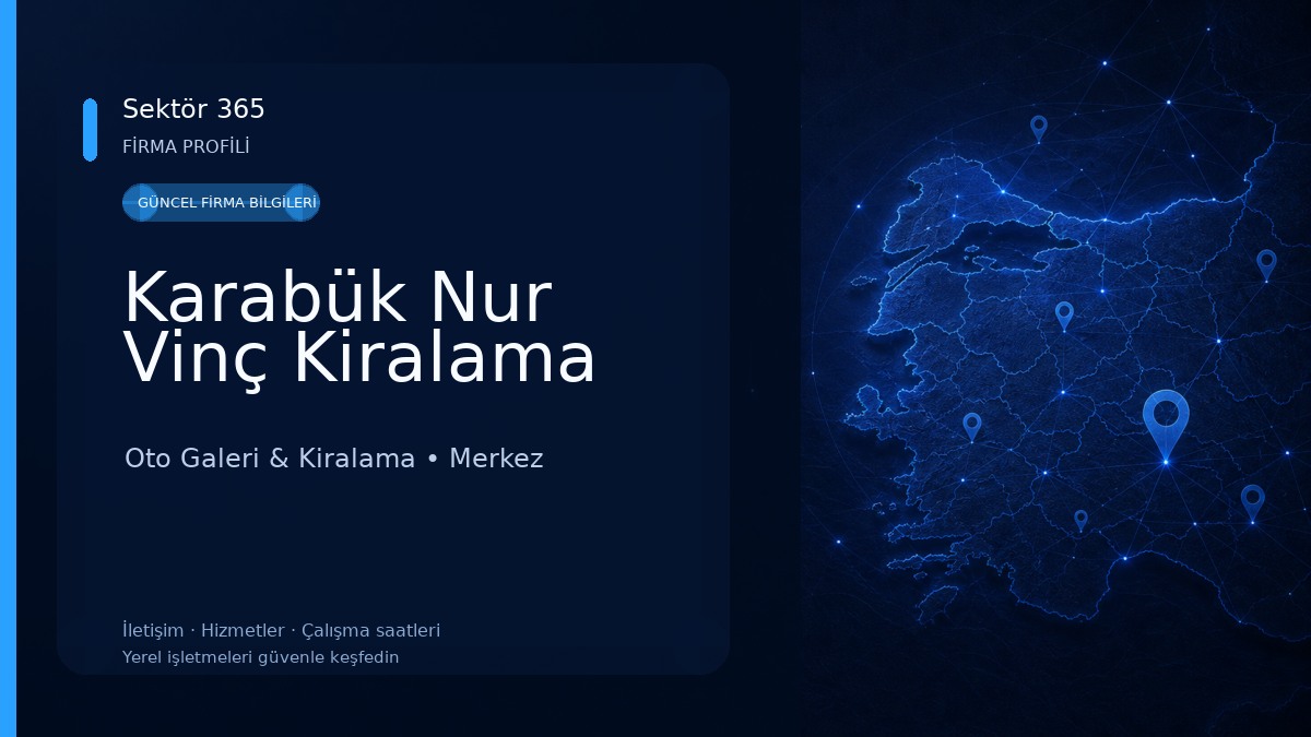 Karabük Nur Vinç Kiralama