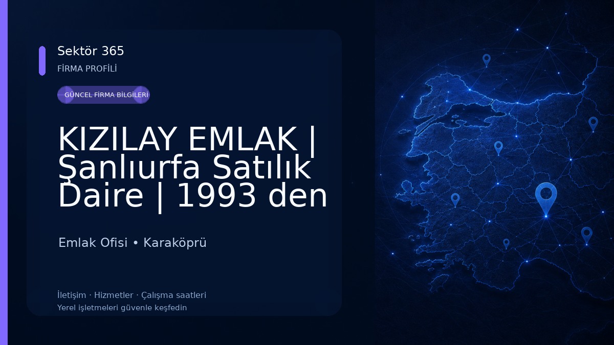 KIZILAY EMLAK | Şanlıurfa Satılık Daire | 1993 den beri...