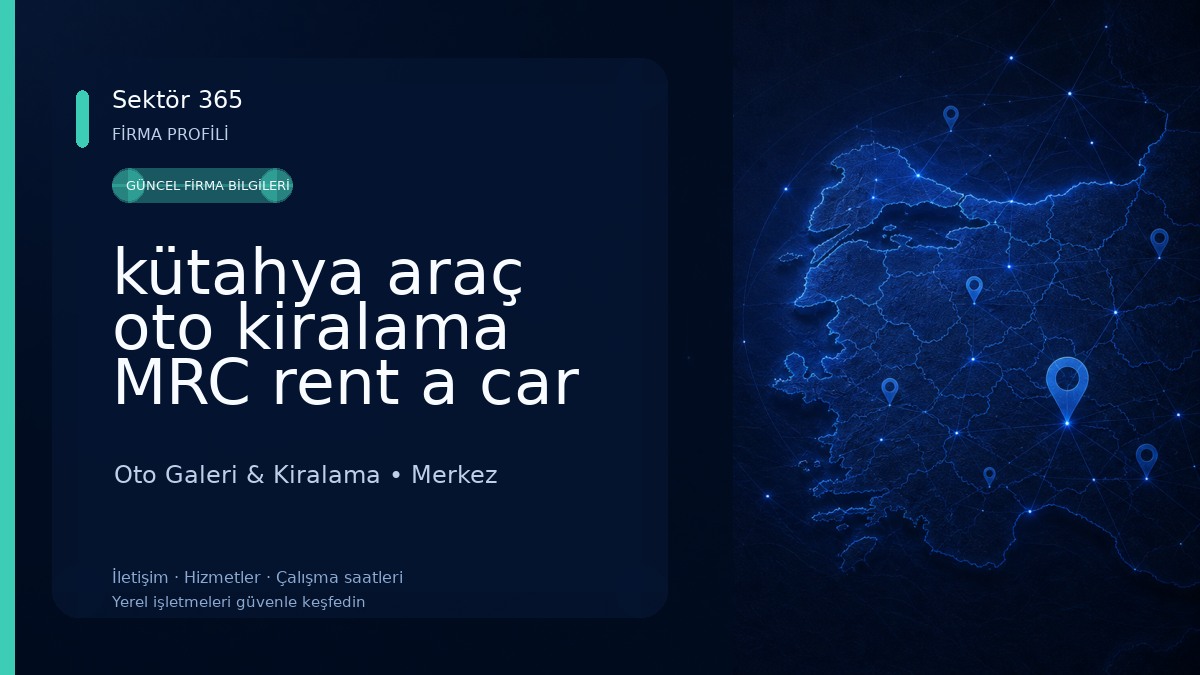kütahya araç oto kiralama MRC rent a car Oto Galeri & Kiralama