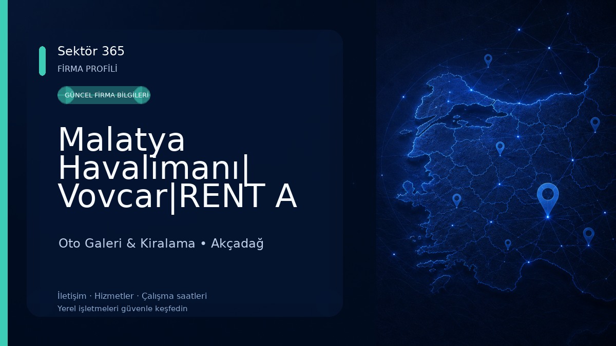 Malatya Havalimanı| Vovcar|RENT A CAR
