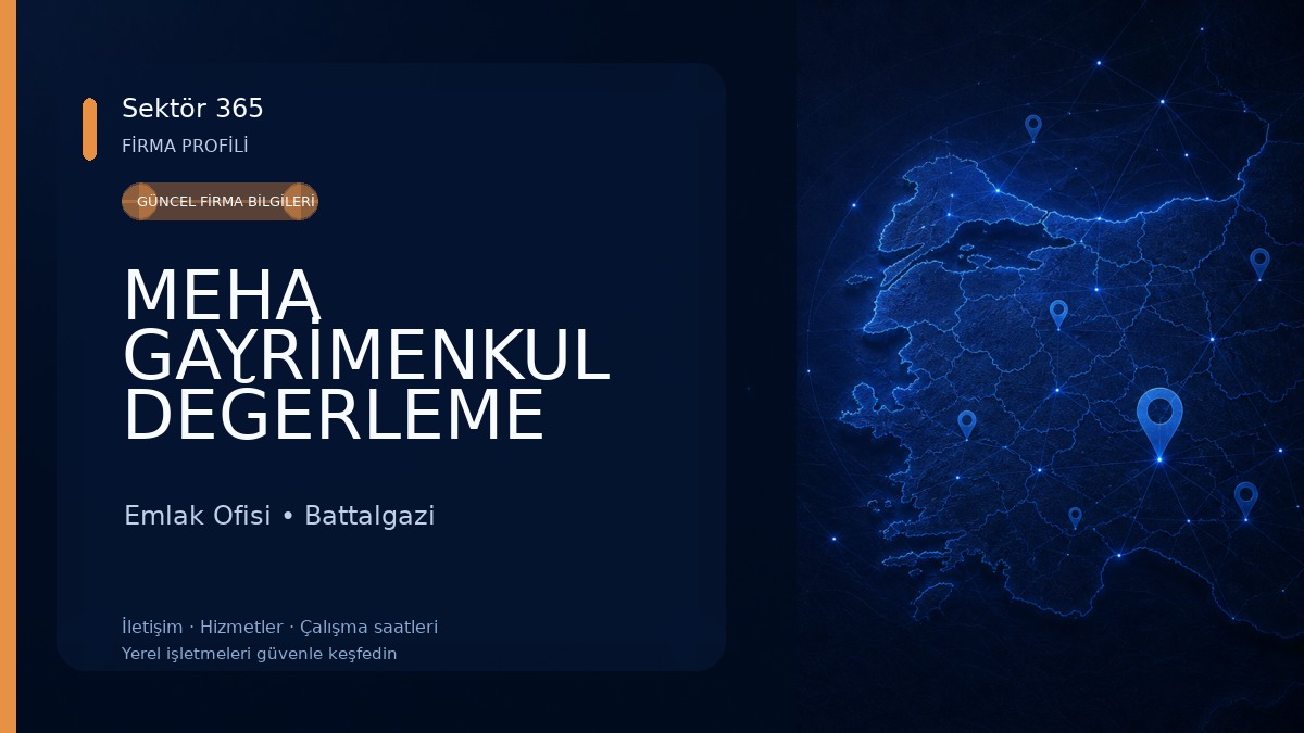 MEHA GAYRİMENKUL DEĞERLEME DANIŞMANLIK EKSPERTİZ HİZMETLERİ İNŞAAT SAN. TİC. Emlak Ofisi