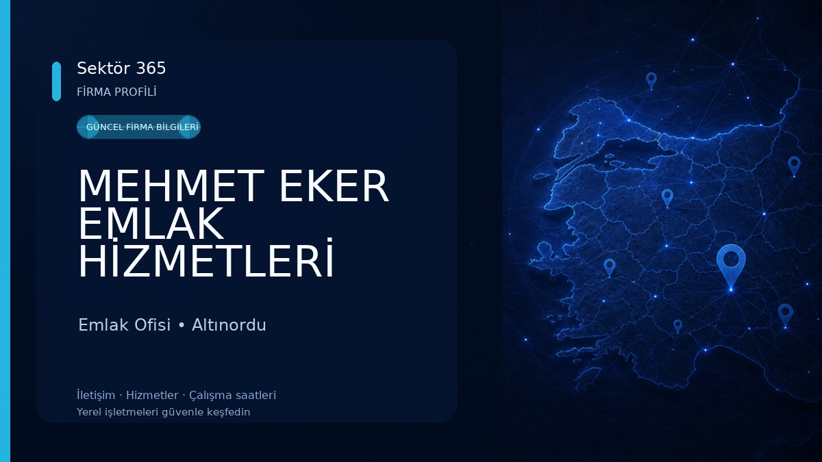 MEHMET EKER EMLAK HİZMETLERİ Emlak Ofisi