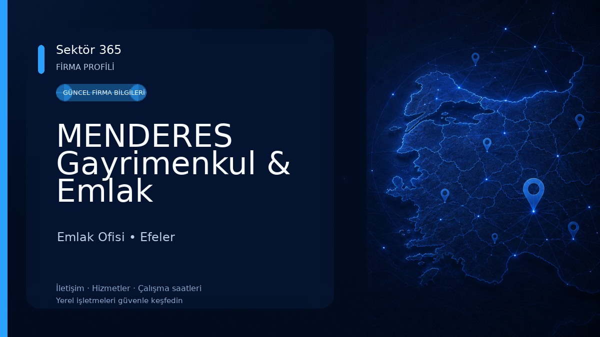 MENDERES Gayrimenkul & Emlak Danışmanlığı