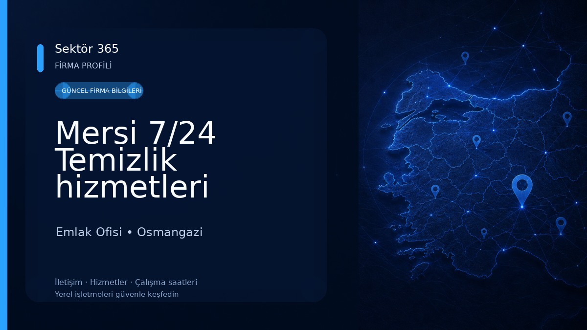 Mersi 7/24 Temizlik hizmetleri