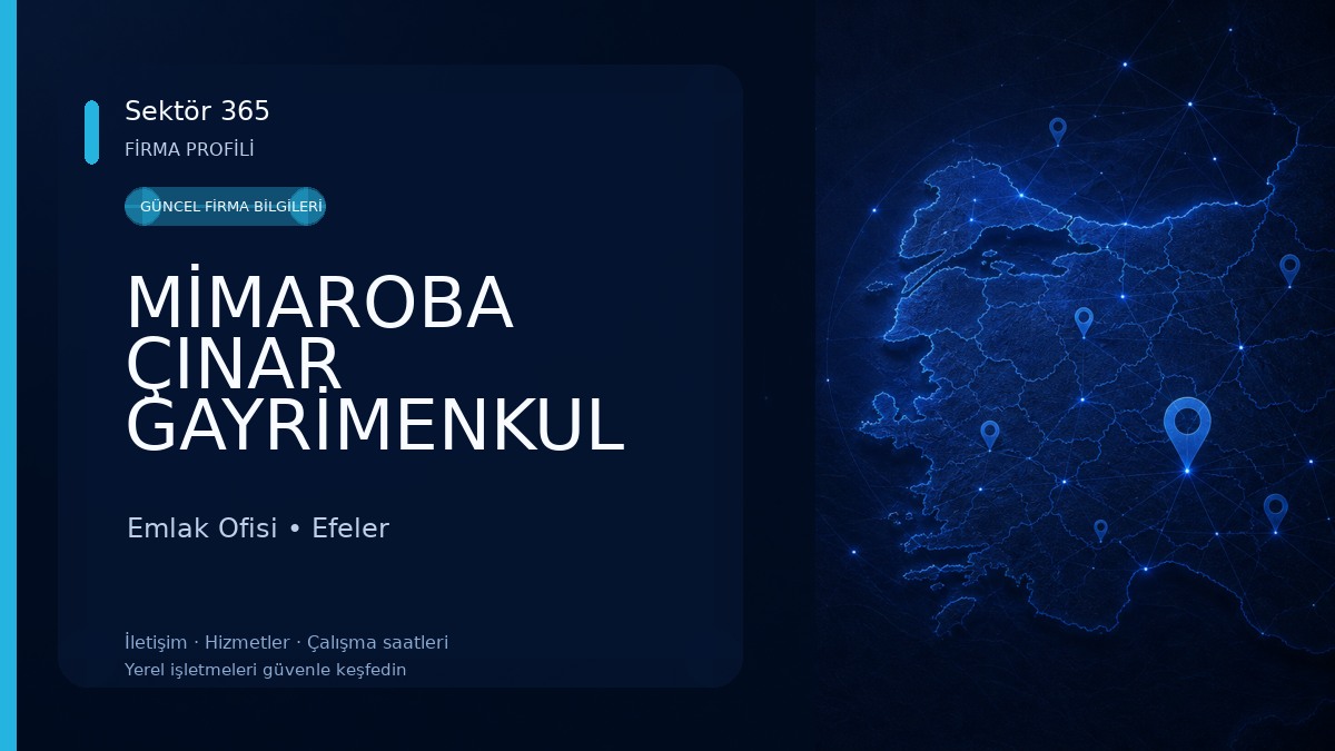 MİMAROBA ÇINAR GAYRİMENKUL Emlak Ofisi