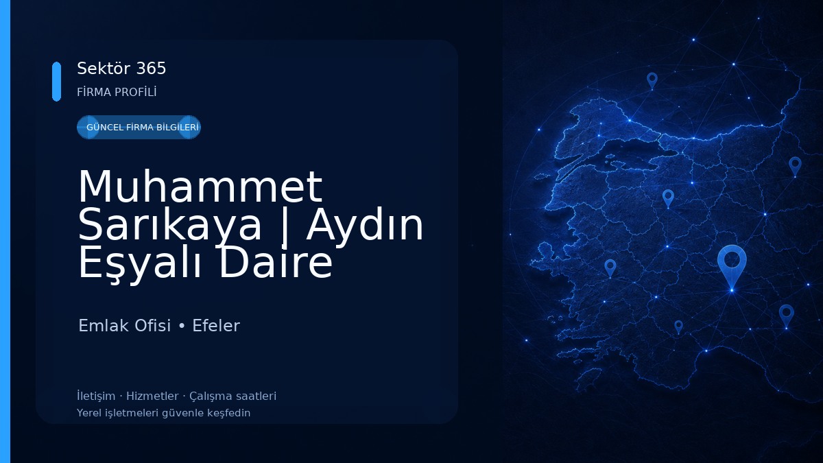 Muhammet Sarıkaya | Aydın Eşyalı Daire Kiralama Ofisi