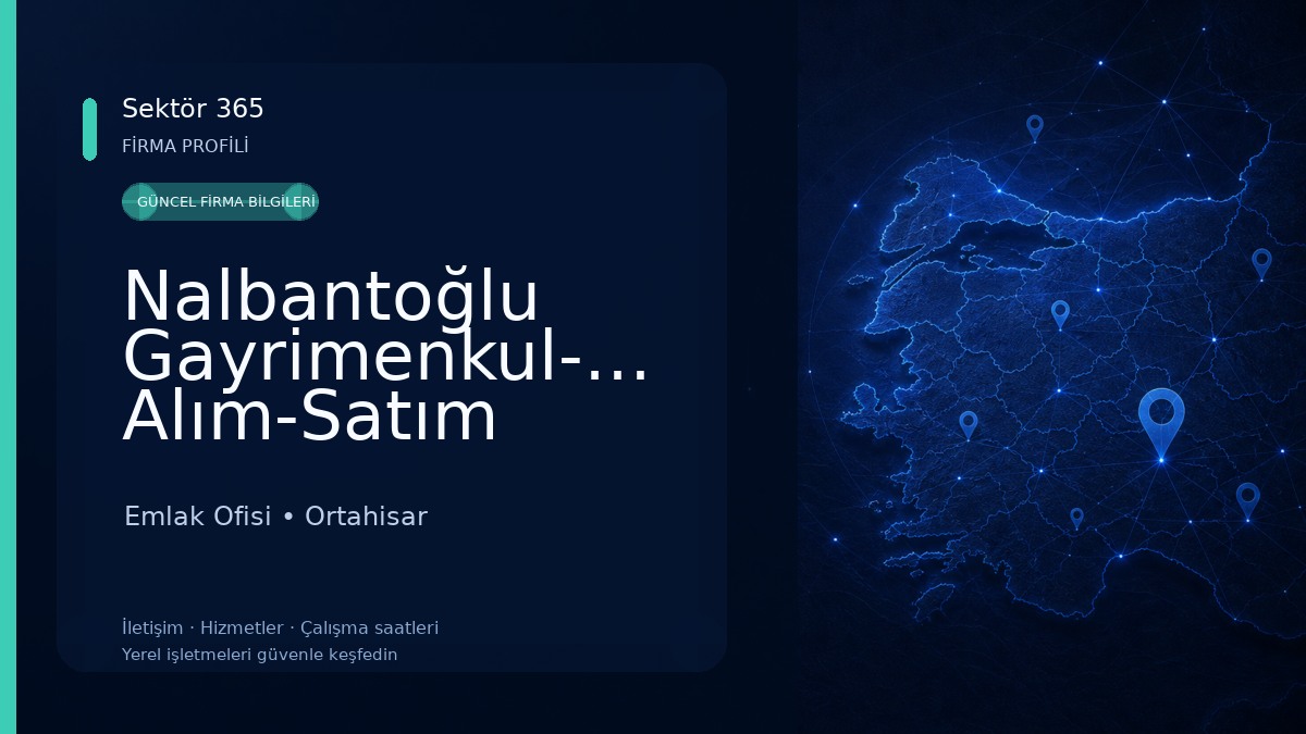 Nalbantoğlu Gayrimenkul-Oto Alım-Satım Emlak Ofisi
