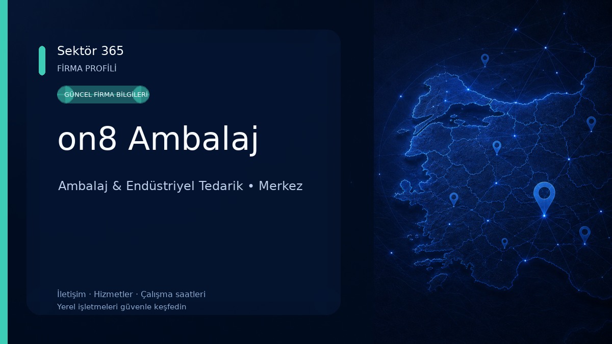 on8 Ambalaj Ambalaj & Endüstriyel Tedarik