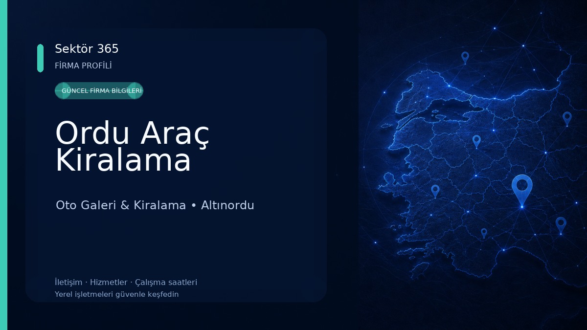 Ordu Araç Kiralama Oto Galeri & Kiralama