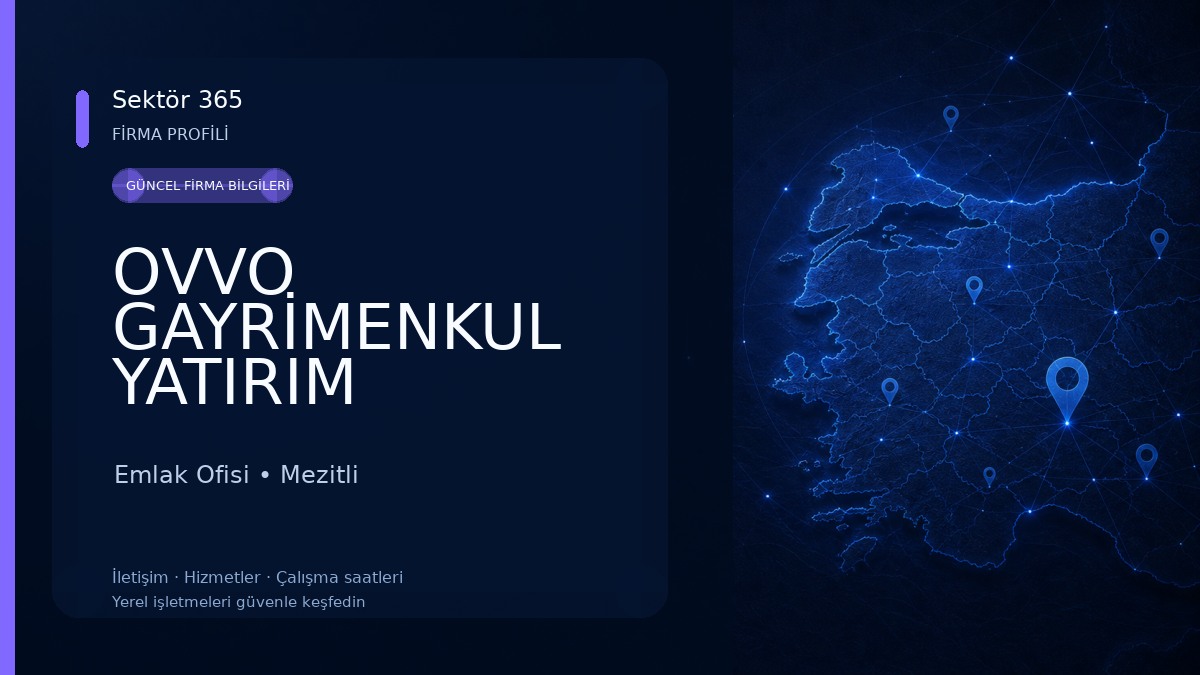 OVVO GAYRİMENKUL YATIRIM DANIŞMANLIK GROUP Emlak Ofisi