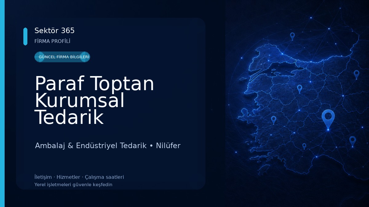 Paraf Toptan Kurumsal Tedarik Ambalaj & Endüstriyel Tedarik