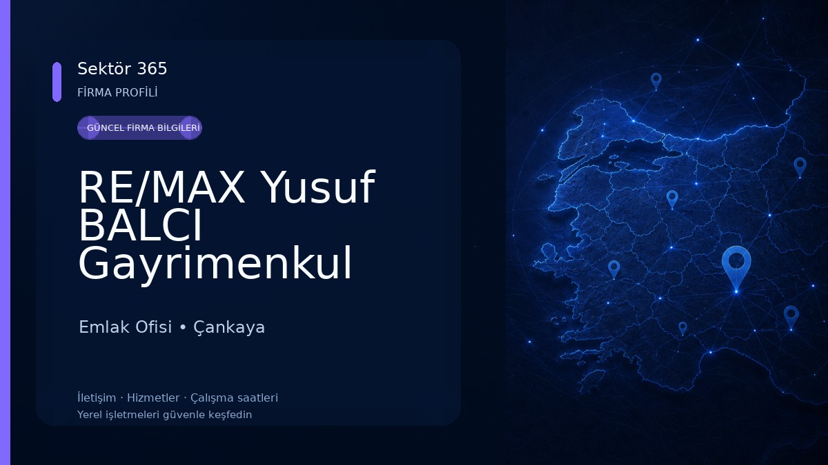 RE/MAX Yusuf BALCI Gayrimenkul Emlak Danışmanı Emlak Ofisi